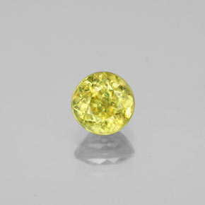 Sphène vert naturelle coupe roude, 0,93 ct, VS-SI