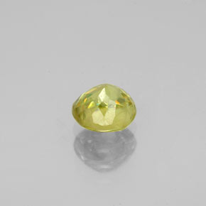 Sphène vert naturelle coupe roude, 0,93 ct, VS-SI