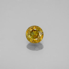 Sphène Vert Doré naturelle Coupe roude, 0.49 ct, SI