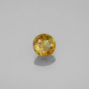 Sphène Vert Doré naturelle Coupe roude, 0.49 ct, SI