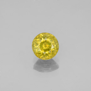 Sphène vert naturelle coupe roude, 0,80 ct, SI