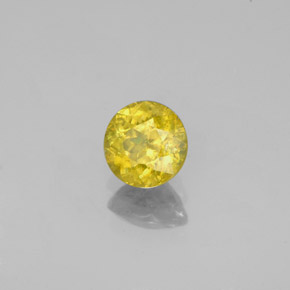 Sphène vert naturelle coupe roude, 0,80 ct, SI