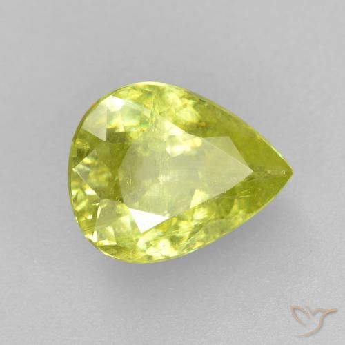 Sphène Jaune citron naturelle En forme de poire, 1.49 ct, SI