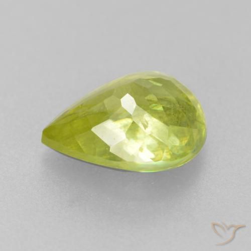 Sphène Jaune citron naturelle En forme de poire, 1.49 ct, SI
