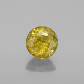 Sphène Vert Doré naturelle Coupe roude, 1.41 ct, SI