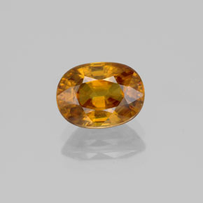 Sphène jaune naturelle coupe ovale, 2,40 ct, SI