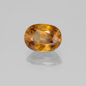 Sphène jaune naturelle coupe ovale, 2,40 ct, SI
