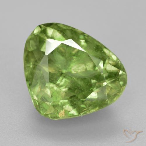 4.97ct Naturel Vert chaud Sphène, En forme de poire, VS-SI