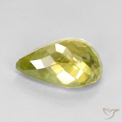 Sphène Jaune moyen naturelle En forme de poire, 1.93 ct, VS