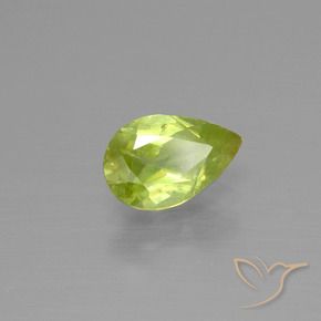 Sphène Jaune clair naturelle En forme de poire, 1.25 ct, VS-SI