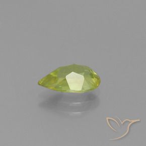 Sphène Jaune clair naturelle En forme de poire, 1.25 ct, VS-SI