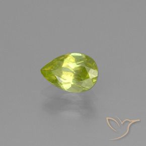 Sphène Jaune citron naturelle En forme de poire, 0.84 ct, VS