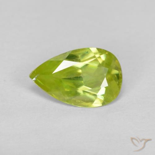 Sphène Jaune clair naturelle En forme de poire, 0.82 ct, VS