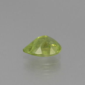 Sphène vert naturelle en forme de poire, 1,18 ct, VS-SI