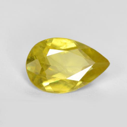 Sphène jaune naturelle en forme de poire, 1,38 ct, VS-SI