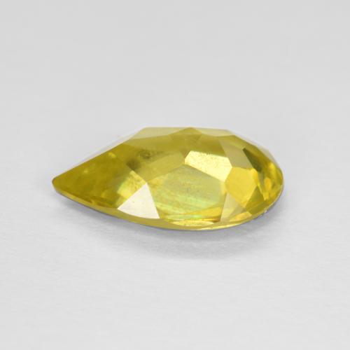 Sphène jaune naturelle en forme de poire, 1,38 ct, VS-SI