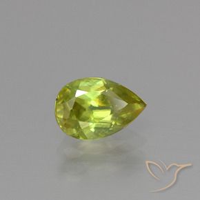 Sphène Jaune citron naturelle En forme de poire, 1.10 ct, VS