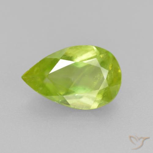 1.19ct Naturel Jaune citron vif Sphène, En forme de poire, VS-SI
