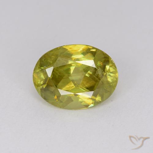 1.80ct Naturel Jaune citron Sphène, ovale, SI