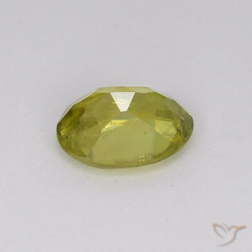 Sphène Jaune citron naturelle ovale, 1.80 ct, SI