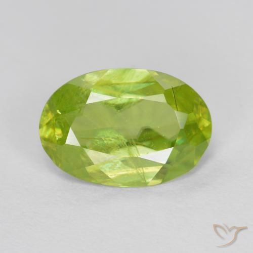 1.46ct Naturel Jaune clair Sphène, ovale, SI