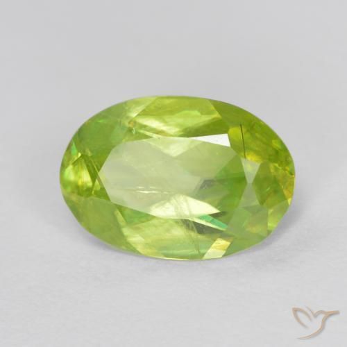 Sphène Jaune clair naturelle ovale, 1.46 ct, SI