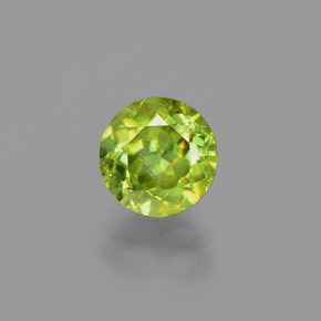 Sphène Vert Doré naturelle Coupe roude, 1.84 ct, SI