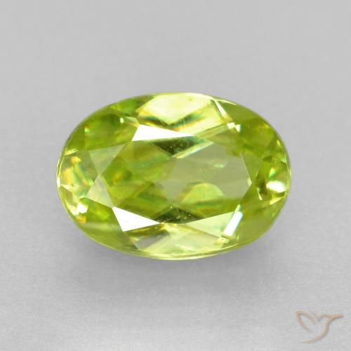 0.77ct Naturel Vert clair Sphène, ovale, VS