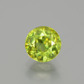 Sphène Vert Doré naturelle Coupe roude, 1.20 ct, SI