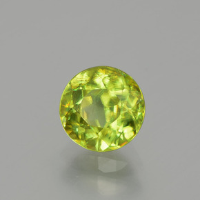 Sphène Vert Doré naturelle Coupe roude, 1.20 ct, SI