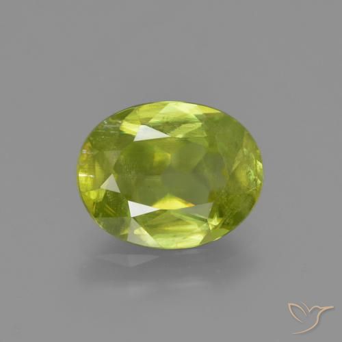 2.13ct Naturel Jaune moyen Sphène, ovale, SI