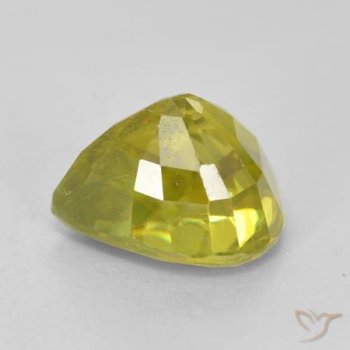 Sphène jaune naturelle en forme de poire, 2,52 ct, VS