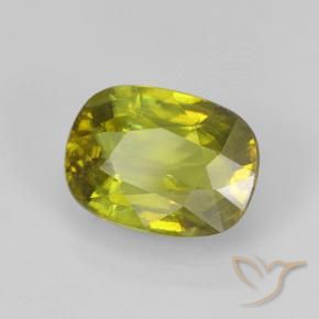 Sphène vert naturelle coupe ovale, 2,70 ct, VS