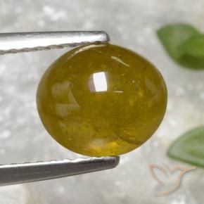 Sphène Jaune moyen naturelle ovale, 3.20 ct, Translucide