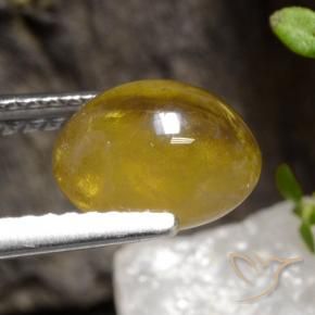 Sphène Or naturelle ovale, 2.68 ct, Translucide