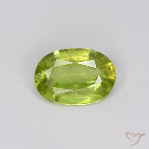 0.74ct Naturel Vert clair Sphène, ovale, VS-SI