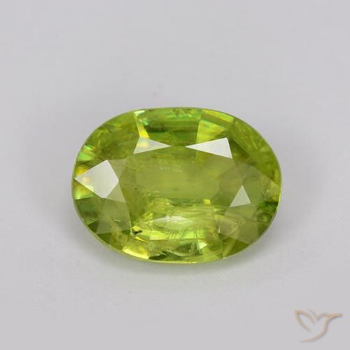 1.54ct Naturel Vert clair Sphène, ovale, VS-SI