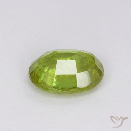 Sphène Vert clair naturelle ovale, 1.23 ct, VS-SI