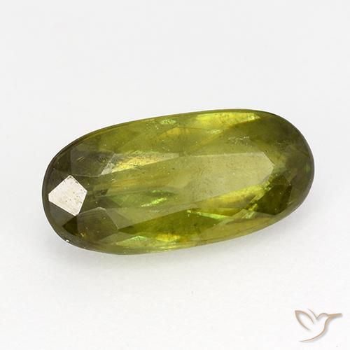 Sphène Vert foncé naturelle ovale, 0.95 ct, VS-SI