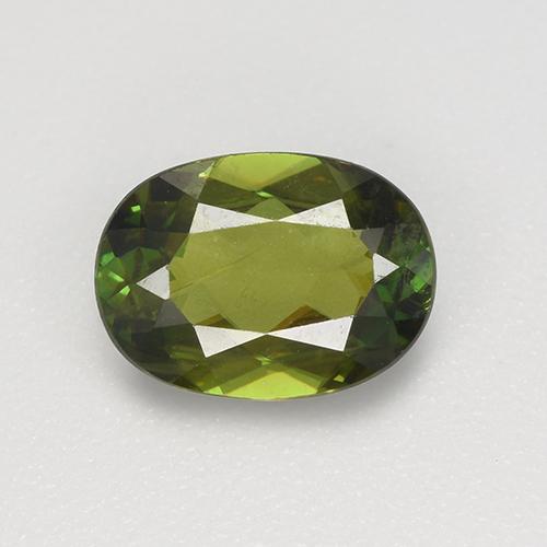 Sphène vert naturelle coupe ovale, 1,07 ct, VVS-VS