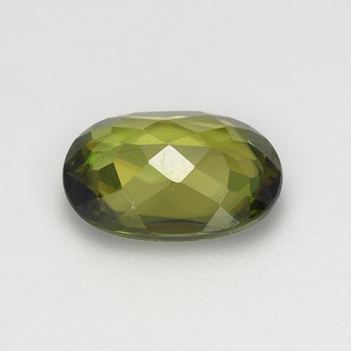 Sphène vert naturelle coupe ovale, 1,07 ct, VVS-VS