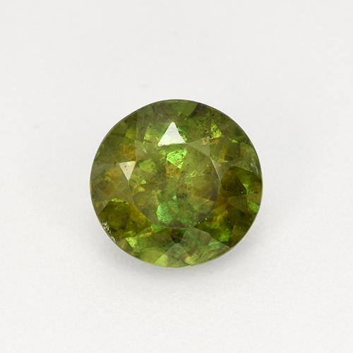 Sphène Vert moyen naturelle Coupe roude, 0.96 ct, VS-SI