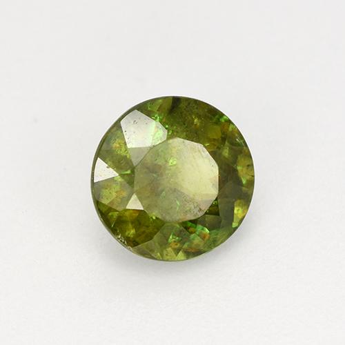 Sphène Vert moyen naturelle Coupe roude, 0.96 ct, VS-SI