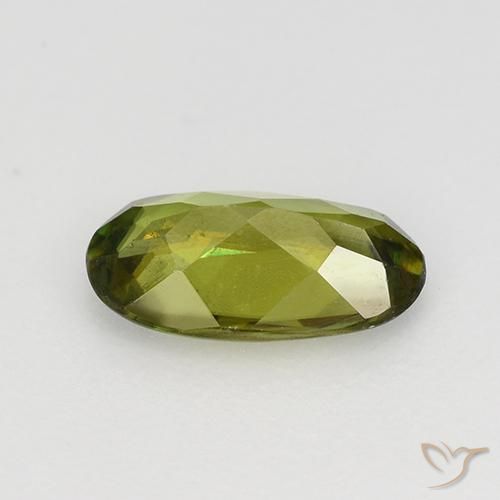 Sphène Vert moyen naturelle ovale, 0.71 ct, VS-SI
