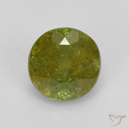 0.90ct Naturel Vert terreux Sphène, Tour, VS-SI