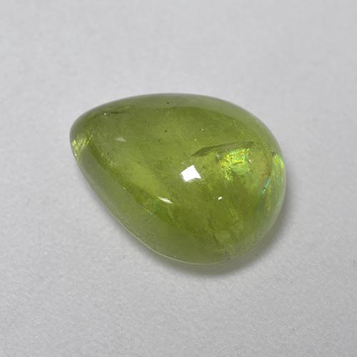 Sphène vert naturelle en forme de poire, 3,29 ct, transparent