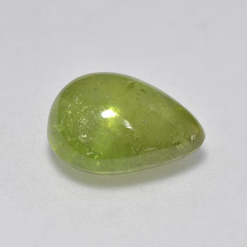 Sphène vert naturelle en forme de poire, 3,29 ct, transparent