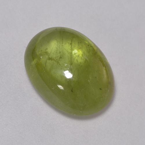Sphène Jaune citron naturelle Coupe ovale, 6.29 ct, Transparent