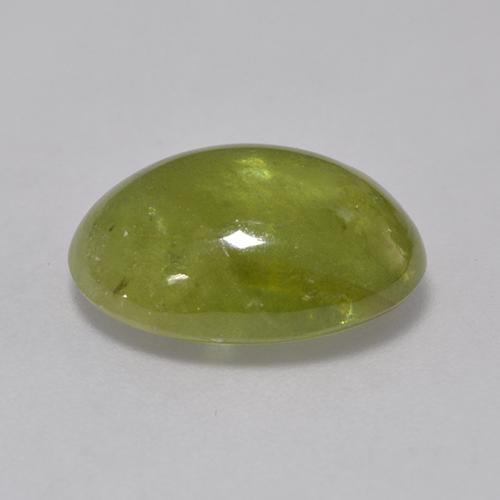Sphène Jaune citron naturelle Coupe ovale, 6.29 ct, Transparent