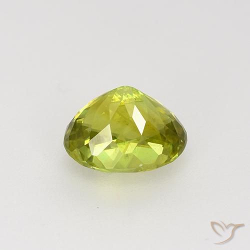 Sphène Jaune moyen naturelle ovale, 1.28 ct, VS-SI